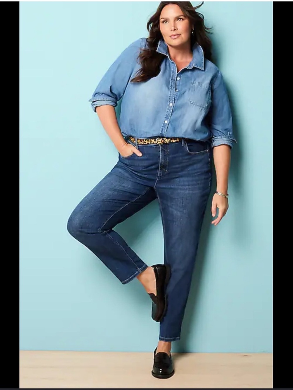 J. Jill Dark Blue Mid-Rise Slim Ankle Jeans
